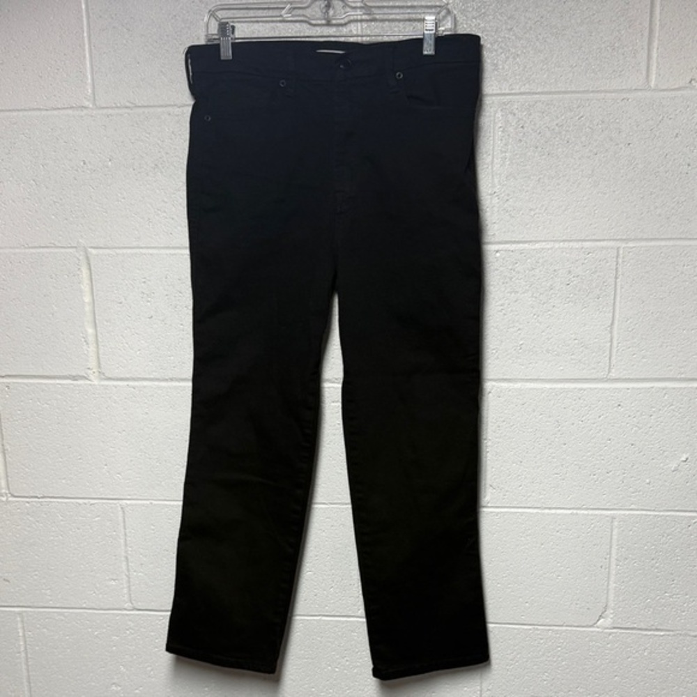 Good American Women's Good Curve Straight Leg Black Jeans‎
